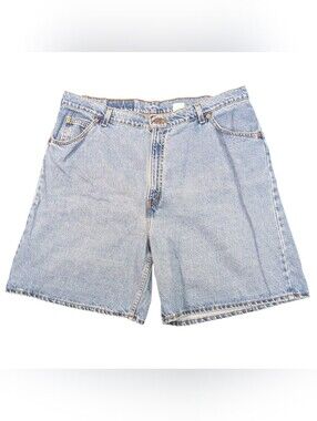 Vintage 97' Levi's 922 Jorts Orange Tab High-Waisted Taper Fit Jean Shorts Sz 20
